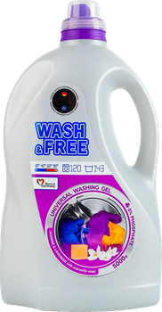 Гель для стирки Wash & Free Жасмин и Лаванда, 5 л