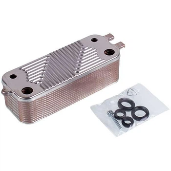 Теплообмінник пластинчастий ГВП 87186429490 для котлів Bosch, Buderus Logamax plus GB172, GB062