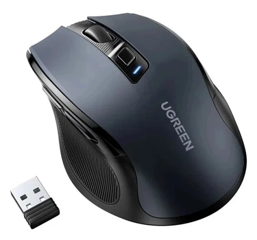Мышь Ugreen Ergonomic Wireless Silent Dual-Mode Mouse Gray MU006 (15063)