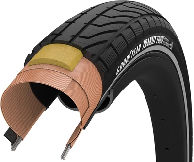 Покрышка 27.5x2.00 (50-584) GoodYear Transit Tour S3:Protection, Wire, Black + reflective strips, 60tpi