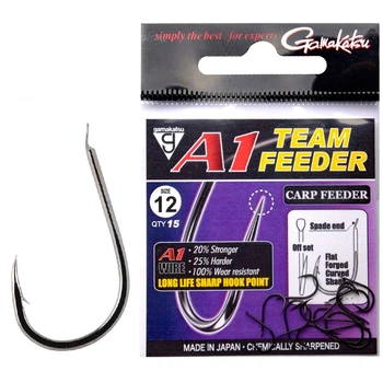 Крючок Gamakatsu A1 Team Feeder Carp Feeder №12 (15шт/уп) black