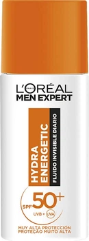 Сонцезахисний флюїд L'Oreal Paris Men Expert Hydra Energetic Daily Invisible SPF50+ 50 мл (3600524195663)