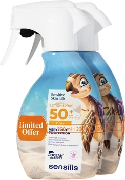 Сонцезахисний спрей Sensilis Pediatrics SPF50+ 2 x 200 мл (8428749008033)