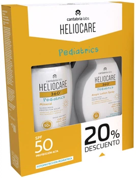 Набір сонцезахисних засобів Cantabria Labs Heliocare 360 Pediatrics Крем SPF50+ 50 мл + Спрей SPF50 250 мл (8436574365443)