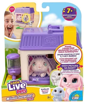 Интерактивный игровой набор-сюрприз Little Live Pets Мама Кролик и малыши мини-версия интерактивной клетки (MO-26625) (5902251500528)