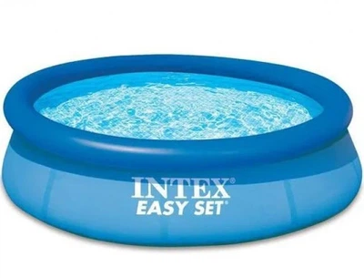 Детский круглый надувной бассейн Intex 28110 244х76 см Easy Set открытый синий (21-9-28110)