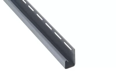 J-trim планка Alta-Siding светло-серый 3660 мм для винилового сайдинга ПВХ