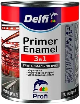 Грунт-эмаль Delfi 3в1 Серый 2,8 кг