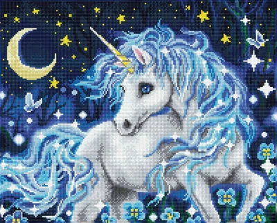 Diamentowa mozaika Diamond Dotz Adults Moonlight Unicorn 42 x 52 cm (018-DQ11001) (4895225926343)