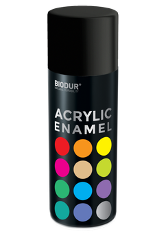 Эмаль аэрозольная акриловая Biodur Acrylic RAL 9005 чёрная матовая 400 мл