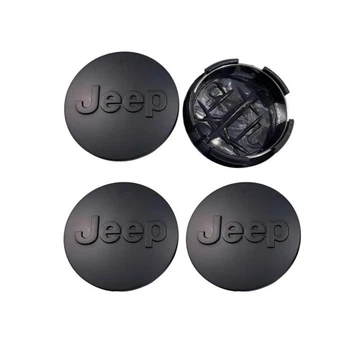 Колпаки колес Jeep матовый черный 64мм пластик 1шт (колпачки, заглушки диска)
