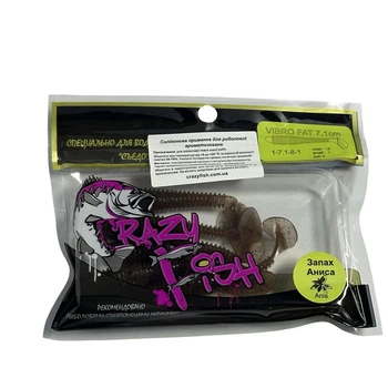 Приманка Crazy Fish Vibro fat 2.7" 1-71-8-1 смак аніс уп. (5шт),1-71-8-1