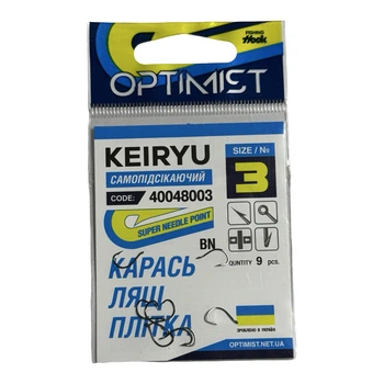 Гачок Optimist Keiryu (самопідсікаючий) BN № 3,40048003