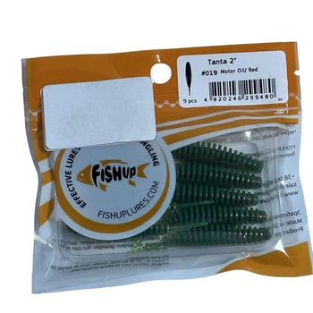 Силіконова приманка FishUp Tanta 2" (9pcs.), #019 - Motor Oil/Red,10068214