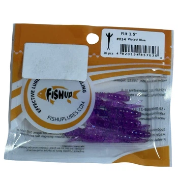 Силіконова приманка FishUp Flit 1.5" (10pcs.), #014 - Violet/Blue,10005103