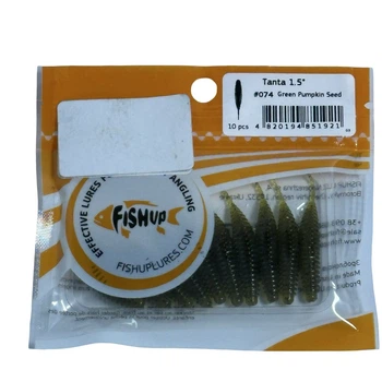 Силіконова приманка FishUp Tanta 1.5" (10pcs.), #074 - Green Pumpkin Seed,10013117