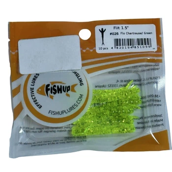 Силіконова приманка FishUp Flit 1.5" (10pcs.), #026 - Flo Chartreuse/Green,10005119