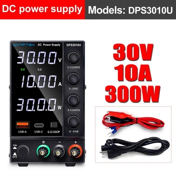 Лабораторний регульований блок живлення Wanptek DPS3010U 30 В 10 А CC/CV + USB Quick charge + Type-C Quick charge