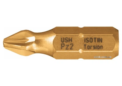 Биты USH ISOTIN PZ3 x 25 мм Torsion титановые 10 шт UUSG0022362