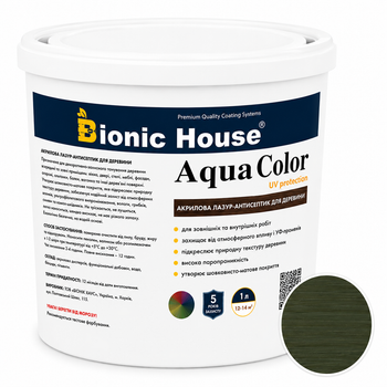 Лазур для дерева Bionic House Aqua Color UV Protect Мірта (Mirta) 10л