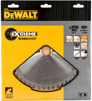 Пиляльний диск DeWalt Extreme Workshop 48T 250 x 30 мм DT4323-QZ (5035048057933)