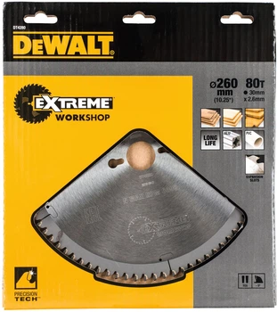 Tarcza pilarska DeWalt Extreme Workshop 80T 260 x 30 mm DT4280-QZ (5035048057643)