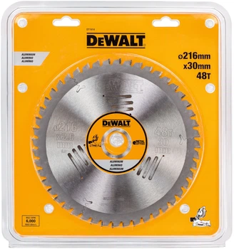 Tarcza pilarska DeWalt 48T 216 x 30 mm DT1914-QZ (5035048093320)