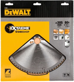 Tarcza pilarska DeWalt Extreme Workshop 80T 305 x 30 mm DT4288-QZ (5035048057728)