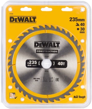 Пиляльний диск DeWalt Construction 40T 235 x 30 мм DT1955-QZ (5035048095720)