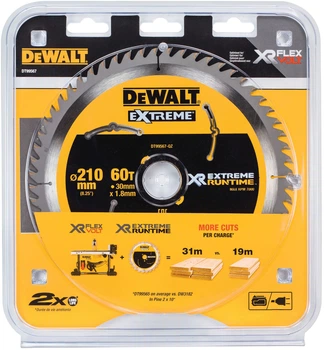 Пиляльний диск DeWalt Extreme Runtime 60T 210 x 30 мм DT99567-QZ (5035048542286)