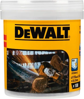 Zestaw tarcz do cięcia metalu DeWalt 115 x 22.23 x 1 mm 100 szt DT20599-QZ (5054905306342)