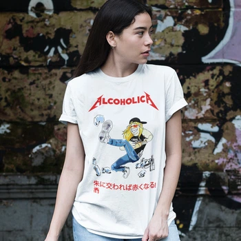 Футболка Metallica (Alcoholica wht) M білий