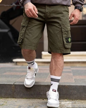 Чоловічі шорти карго Stone Island 33р хакі (96502)
