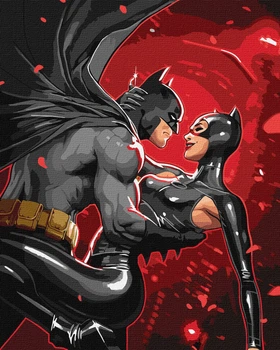 Картина по номерам, набір для розпису WB "Batman: Нічне полум'я" 40*50см, в термопакете, Ідейка, КНО5249