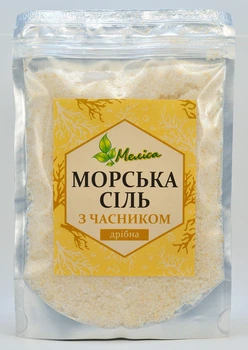 Сіль морська з часником дрібна Меліса 200 г (4820089086728)