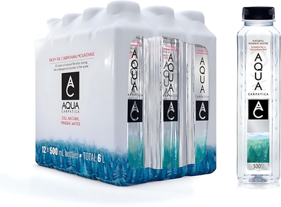 Упаковка мінеральної води Аква Карпатіка 500 мл ПЕТ / Aqua Carpatica, 500 ml