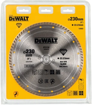 Алмазный диск DeWalt 230 x 22.23 x 2.1 мм DT3738-XJ (5035048058763)