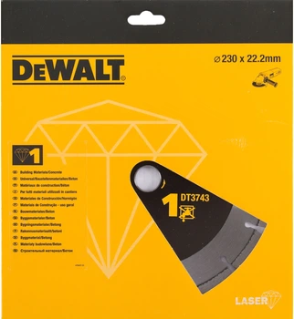 Алмазный диск DeWalt Laser 230 x 22.23 x 2.4 мм DT3743-XJ (5035048058404)