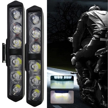 Фара-LED Прямокутник 6W (0,5W*12) 9-85V 150*35*30mm Ближнє+Страбоскоп BB666 (2шт/уп)