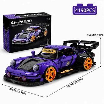 Конструктор спортивного автомобіля KBOX 10544, Porsche 964, 4190 деталей