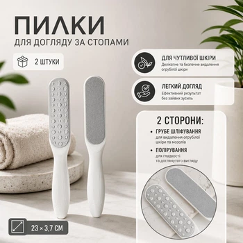 Двусторонние пилки для ухода за стопами FootScrap, 2 штуки