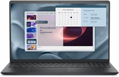Ноутбук Dell 15 (PV15250_RPLU_006_P8L), Intel Core i7-1355U / 15.6" / 120 Гц / RAM 8 ГБ DDR5 / SSD 512 ГБ / Intel UHD Graphics / Windows 11 Pro / Чорний