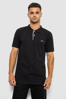 Поло мужское однотонное черный 244R465-5 AGER 4XL