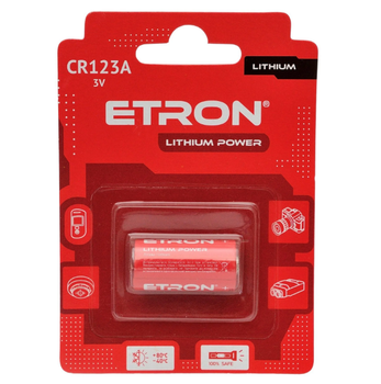 Батарейка литиевая ETRON Lithium Power CR123 C1 3V