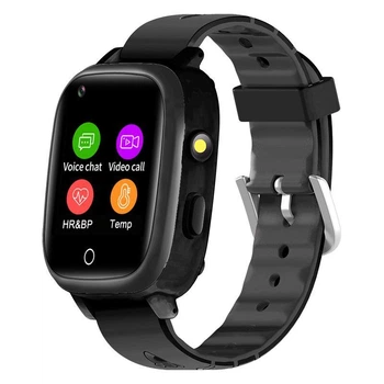 Умные часы телефон для детей Lemfo M62 с GPS геолокацией, SIM-картой, пульсометром, датчиком снятия с руки и кнопкой SOS До 4 дней работы Черный