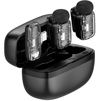 Петличный беспроводной микрофон Wiwu WM008 Dual-mic ANC Type-C (Black) (253506)