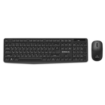 Комплект (клавиатура, мышь) беспроводной REAL-EL Kit 551W Black (EL123100048)