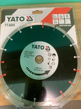 Алмазный сегментный отрезной диск Yato 230x8,0x22,2 мм (YT-6005)