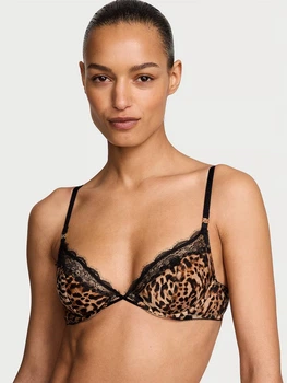 Бюстгальтер Victoria's Secret Tease Unlined Sheer Shimmer Demi Bra 36D Леопард (27178883D)