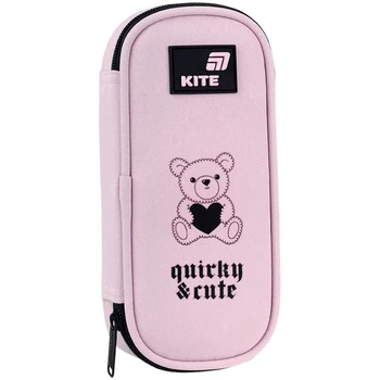 Пенал школьный Kite Quirky&Cute K26-662-11, 1 отделение, резинки для фиксации канцелярии, для девочки